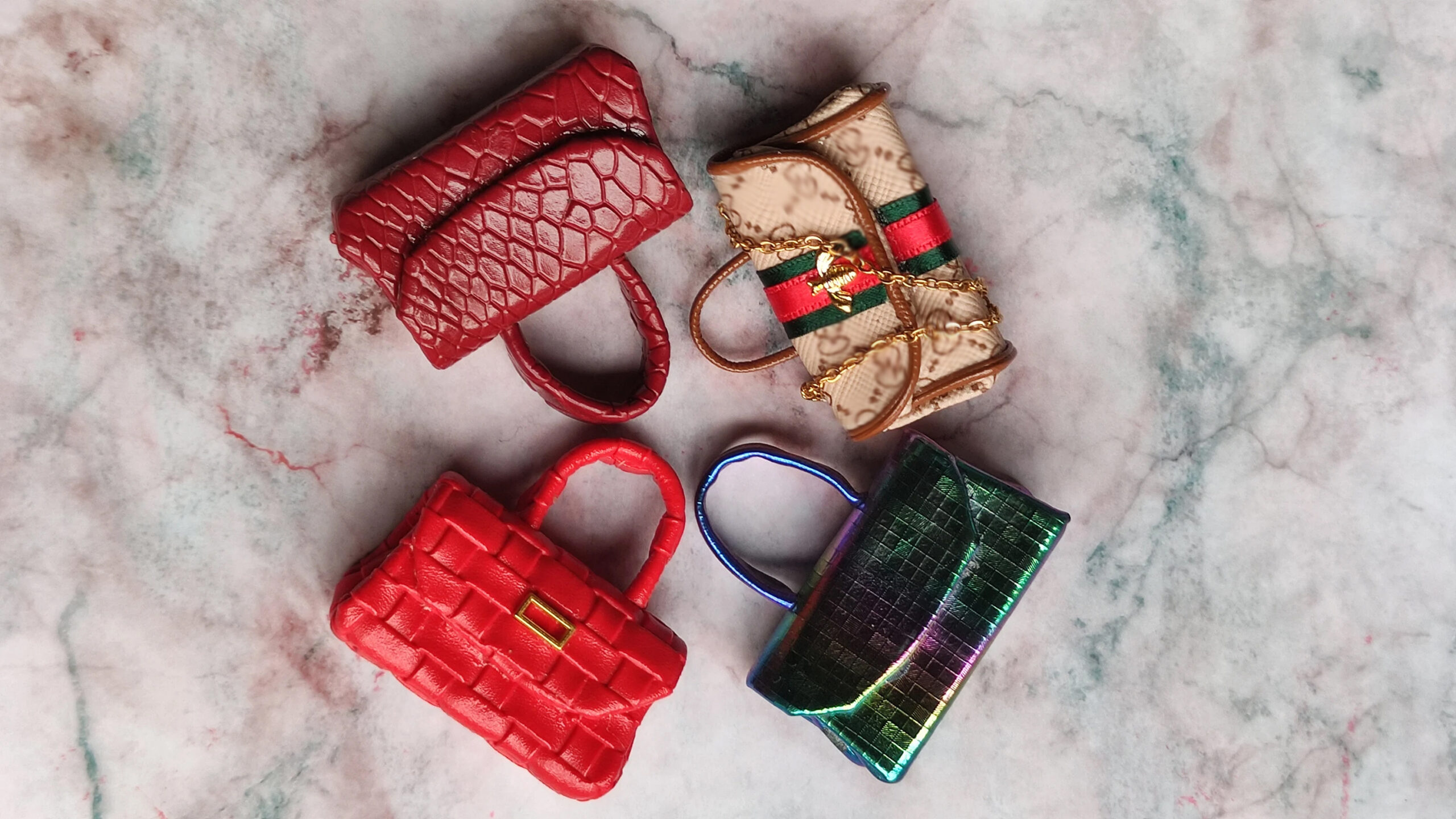 Miniature Luxury Bag for 1/6 Dolls – Handmade Fashion Accessory